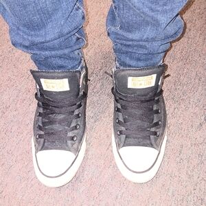 Converse low top sneakers - black and white